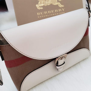 Burberry Canvas Checked Crossbody